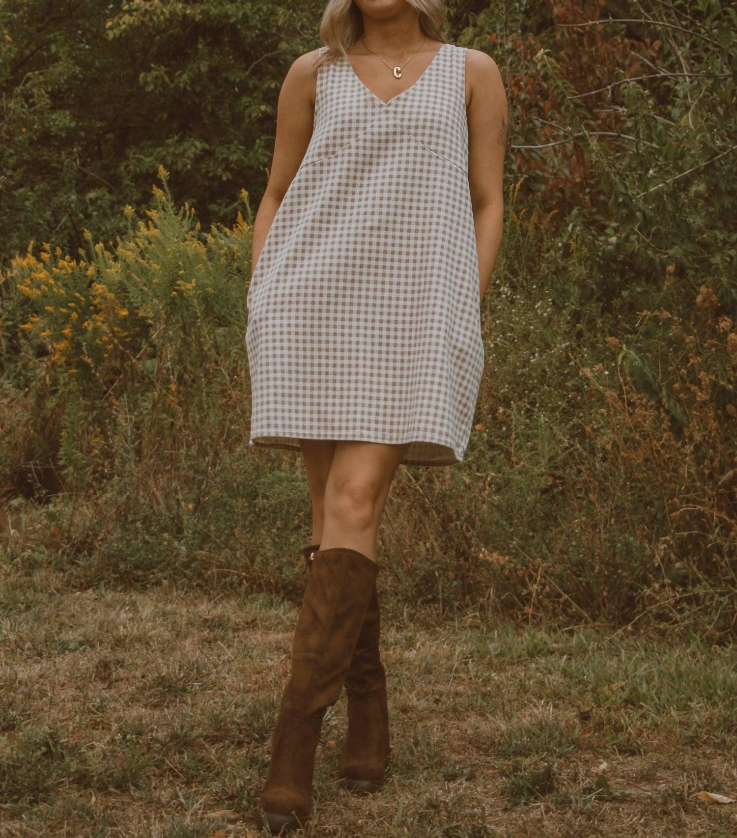 Wishlist - Maple Grove Gingham Mini Dress