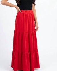 Timing - Strawberry Sway Maxi Skirt