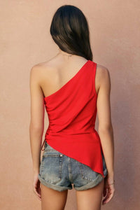 Dress Forum - One Shoulder Ruched Top