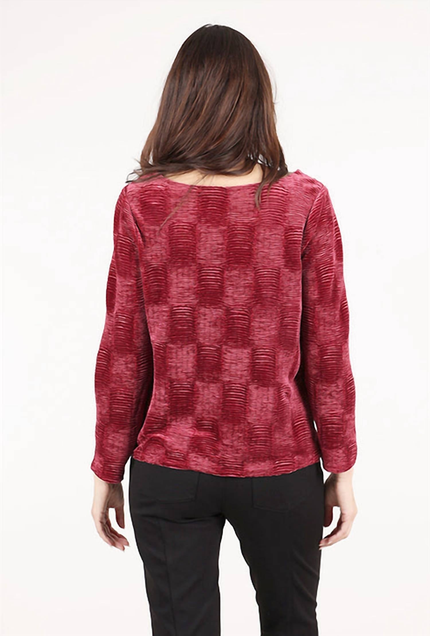 Habitat - Crinkle Velvet Boatneck Top