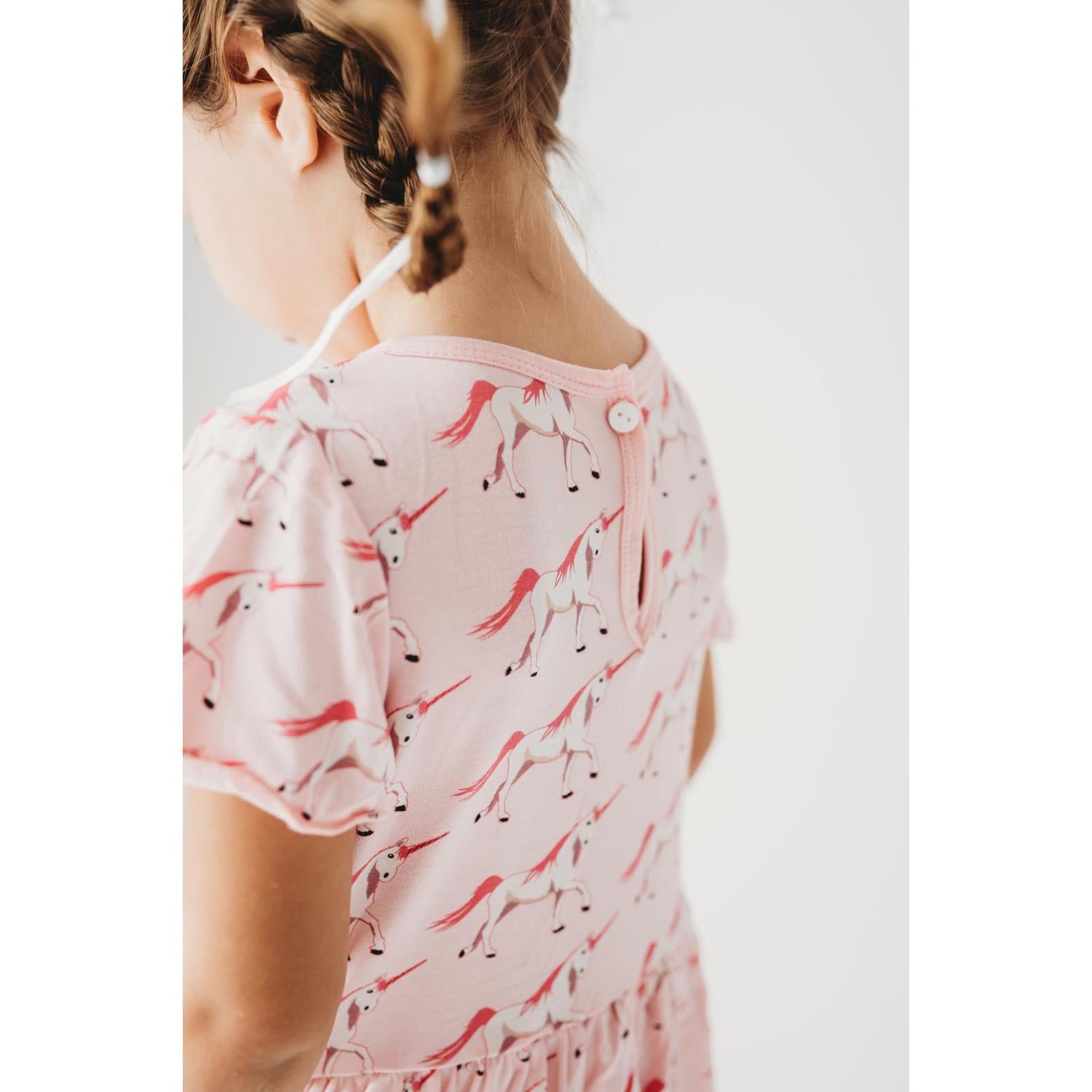 Kickee - Flutter Sleeve Twirl Dress with Pockets