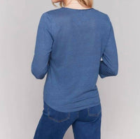 Charlie B - 3/4 Sleeve V-neck Top