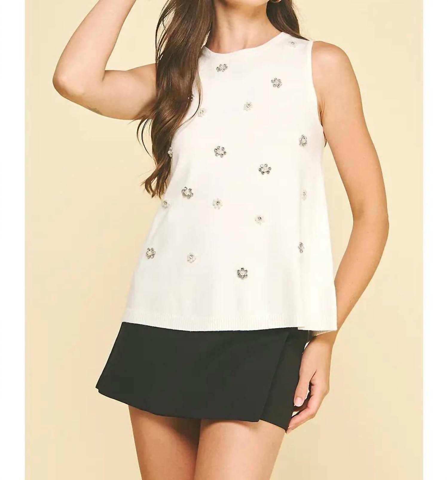 Pinch - Women's Embroidered Knit Top