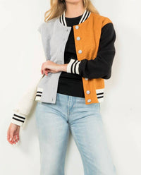 Thml - Colorblock Button Up Jacket