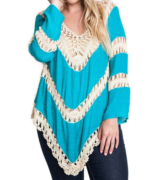 Umgee - Bohemian Lacy Crochet Trim Tunic