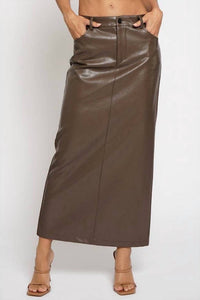 Sans Souci - Better Than Chocolate Leather Skirt