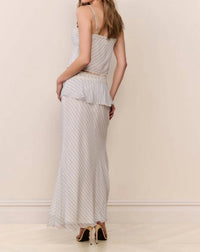 Loveshackfancy - Sylette Chiffon Striped Maxi Skirt