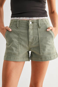 Just Black Denim - Utility Trouser Short