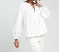 Ulla Johnson Juliette Blouse in pristine - women's blouse - alternate view