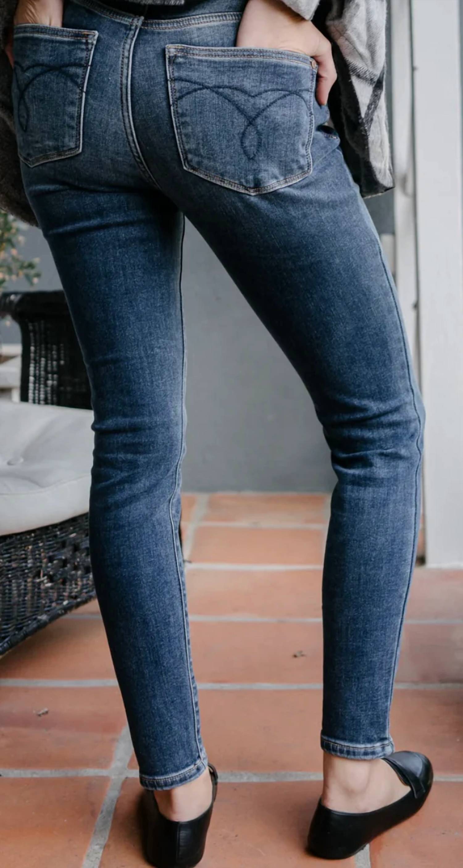 Judy Blue - Jennifer Mid Rise Thermal Skinny Jeans