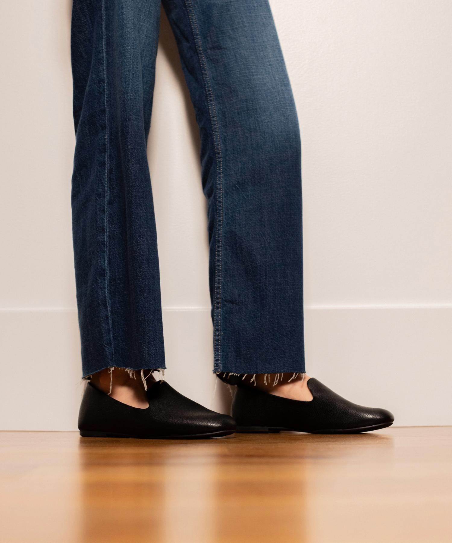 Birdies Women's Starling Leather Loafers in black - women's flats - view 7