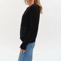 SIX/FIFTY Natalia Cardigan in black - women's cardigan - alternate view