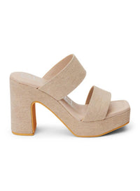 Beach By Matisse - Women's Linen Heel Platform Sandal