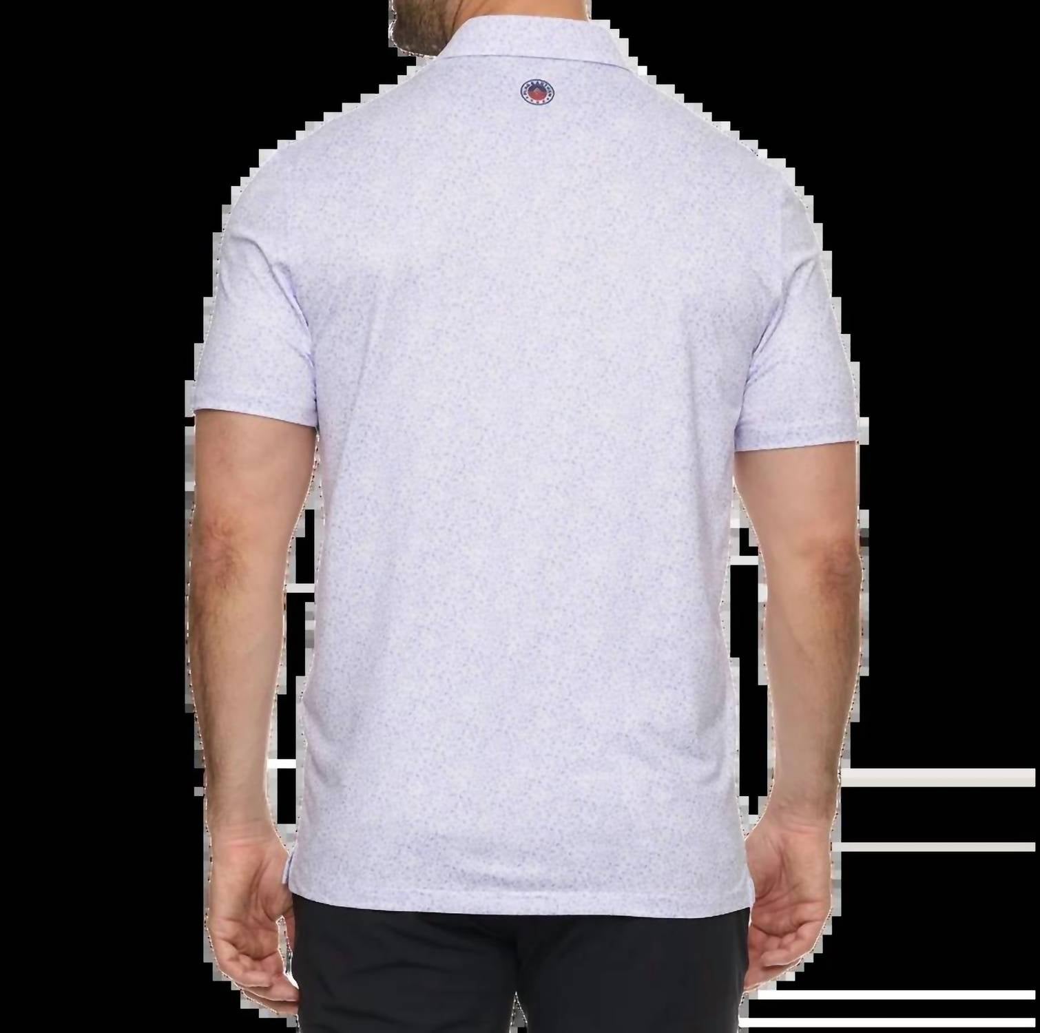 Flags & Anthem - Atmore Short Sleeve Wave Print Performance Polo