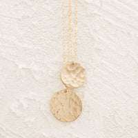 Barberry + Lace - Women's Hammered Disc Necklace