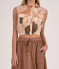 Elan - Neutral Prism Midi Skirt Set