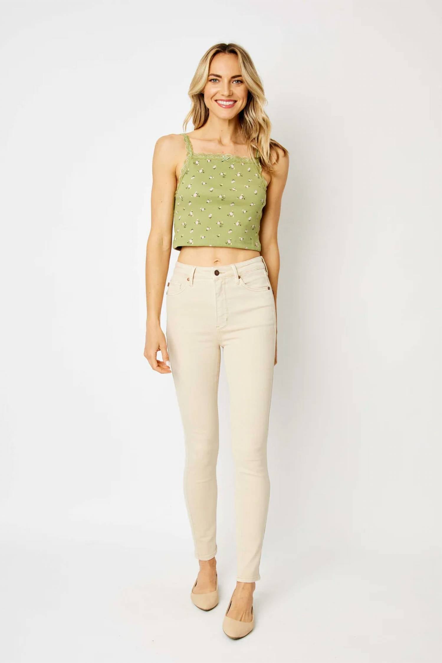 Judy Blue - High Waist Garment Dyed Tummy Control Skinny Jeans