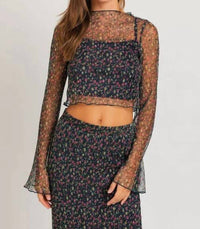 Le Lis - Long Sleeve Ditsy Print Top