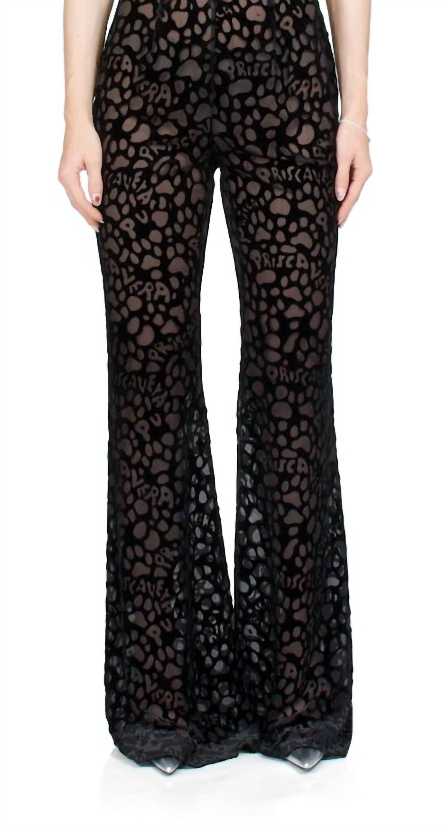 Priscavera - Pv Paws Fitted Flared Pants