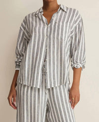 Z Supply - The Perfect Striped Button Up Top