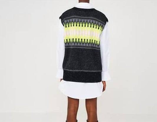 Brodie Cashmere - Electric Fairisle Cashmere Sweater Vest