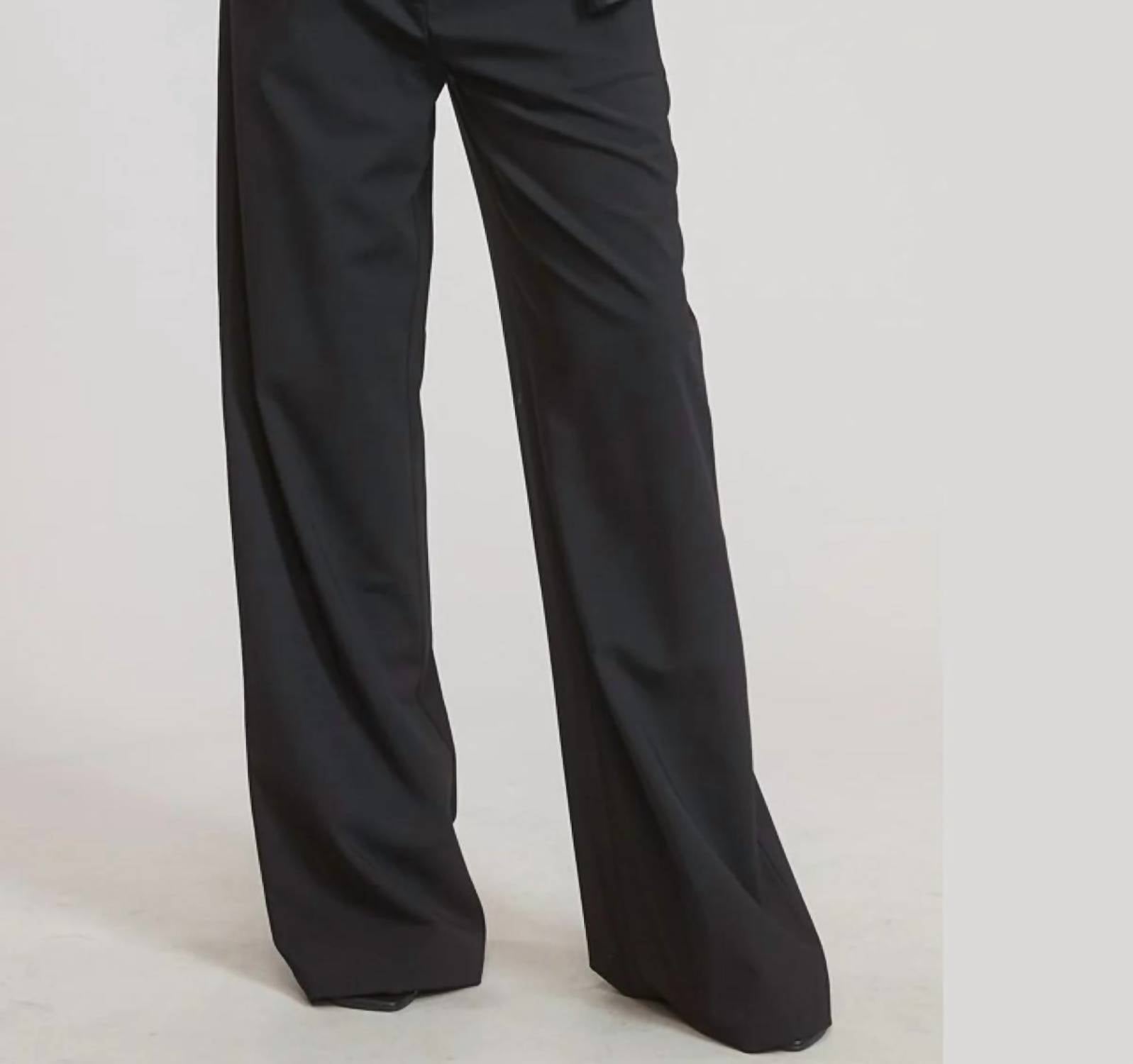 Mimosa - Classic Pleated Wide-leg Trousers
