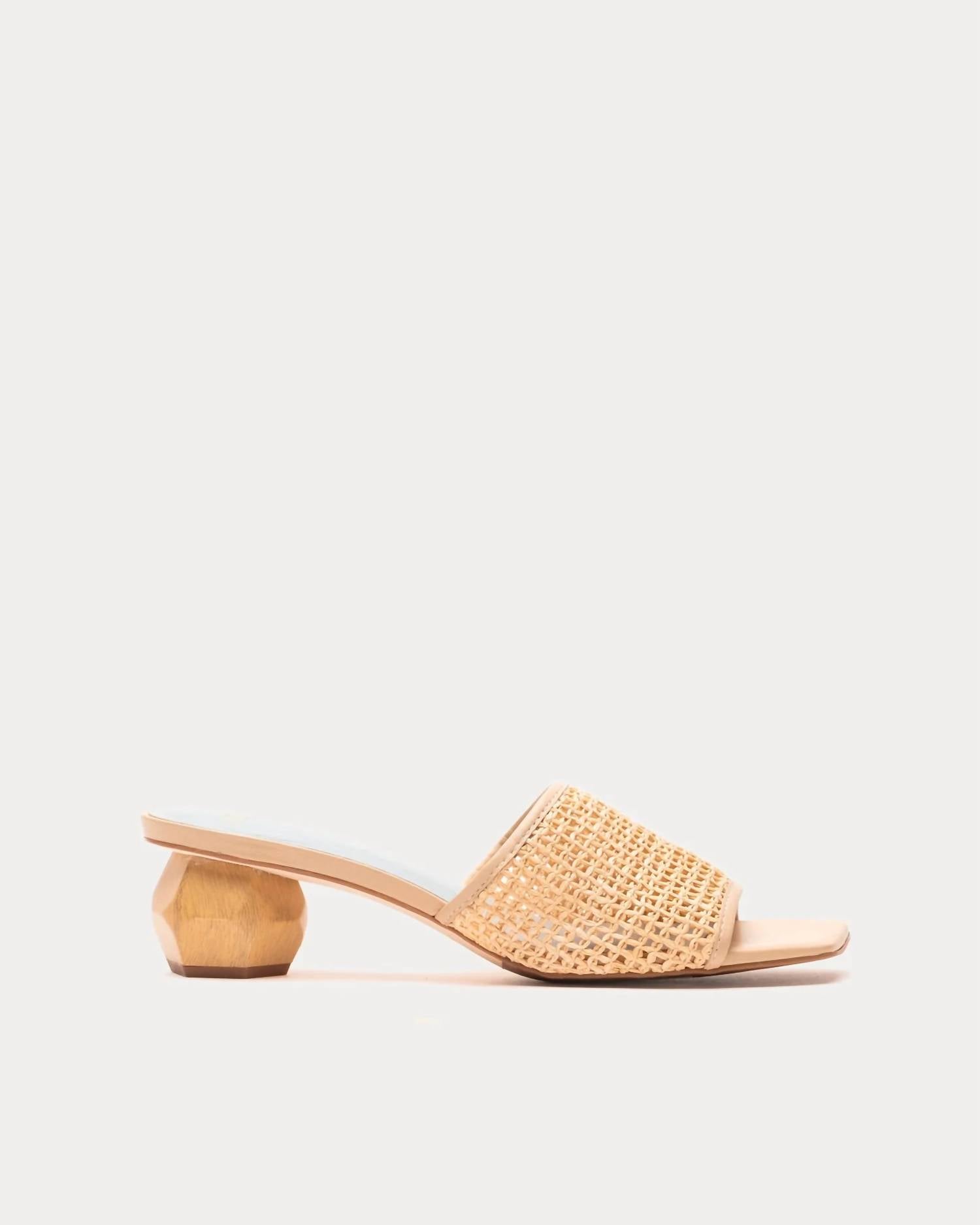 Frances Valentine - Women's Raffia Mesh Slide Heel Sandal