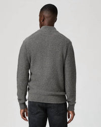Paige Kotoni Snap Collar Sweater in dark grey - men's sweater - alternate view