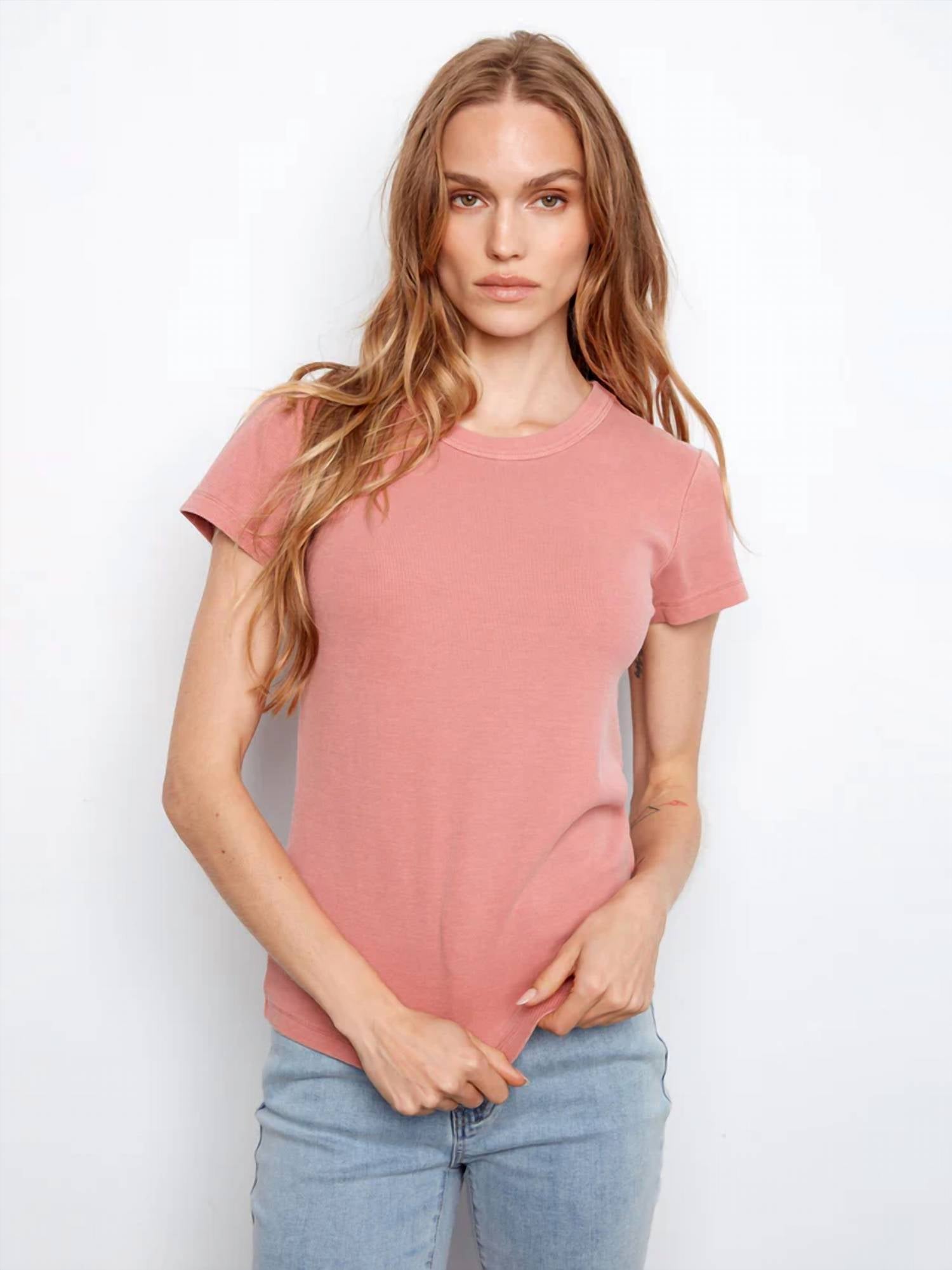 Charlie B - Tencel Rib Crew Neck Tee