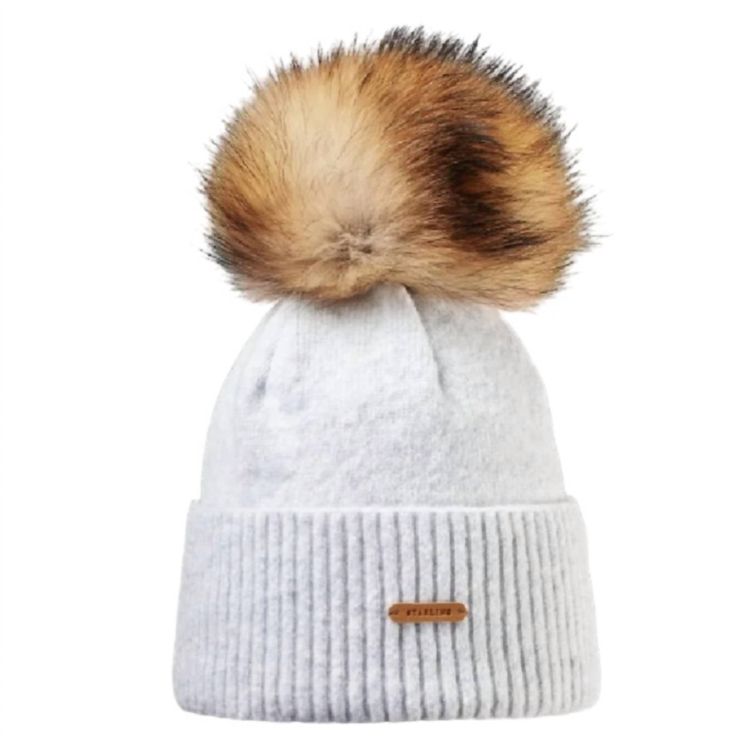 Starling Hats - Women's Tristano Faux Fur Pom Beanie Hat