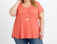 42Pops - Pom Pom Detail Tee - Plus