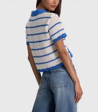Alice + Olivia - Randall Pointelle Polo Cardigan