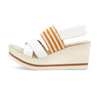 CHARLESTON SHOE CO. Women's Paris Platform Wedge in linen - women's shoe