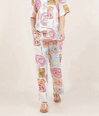 Sundayup - Stamp My Passport Top & Pant Set