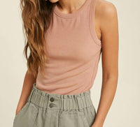 Wishlist - Sleeveless Fitted Rib Tank