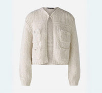 Oui - Wool Knit Jewel Buttons Cardigan