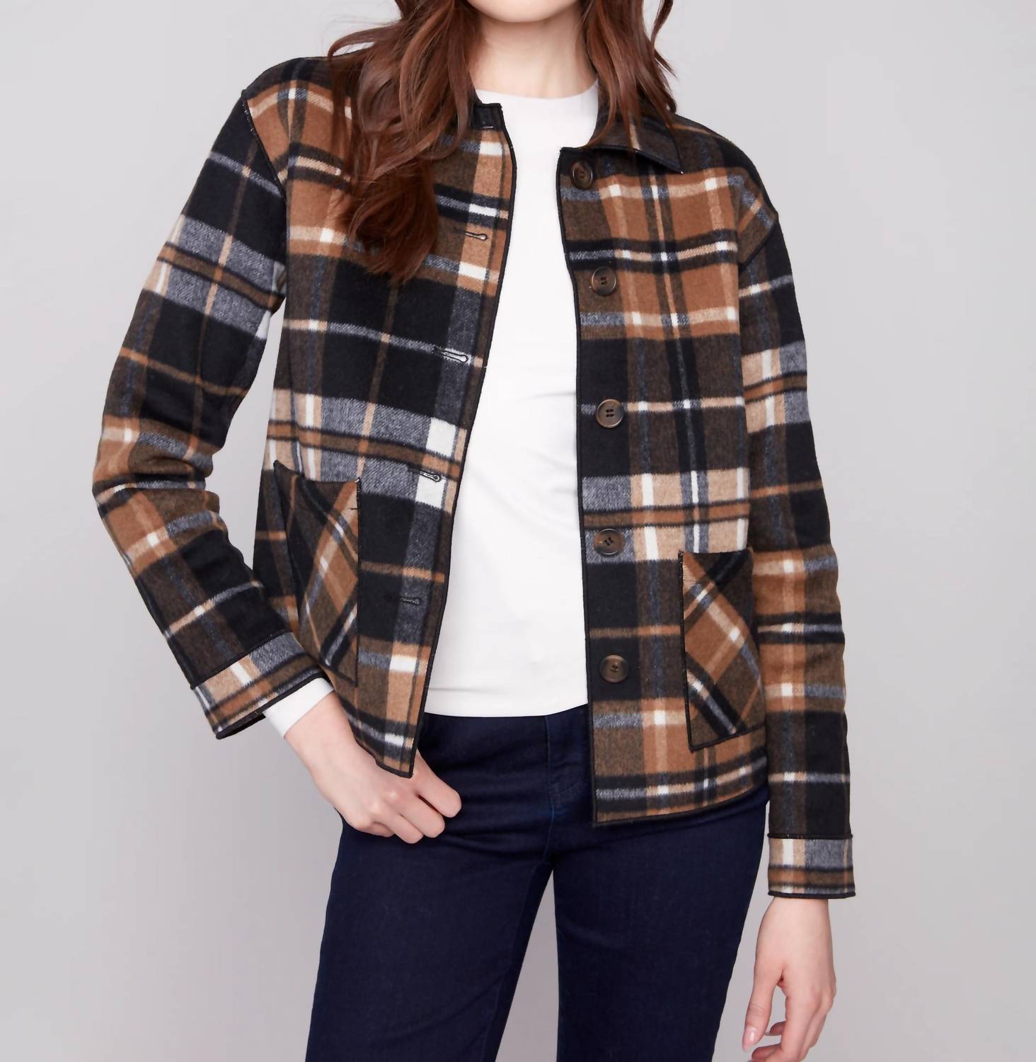 Charlie B - Plaid Reversible Jacket