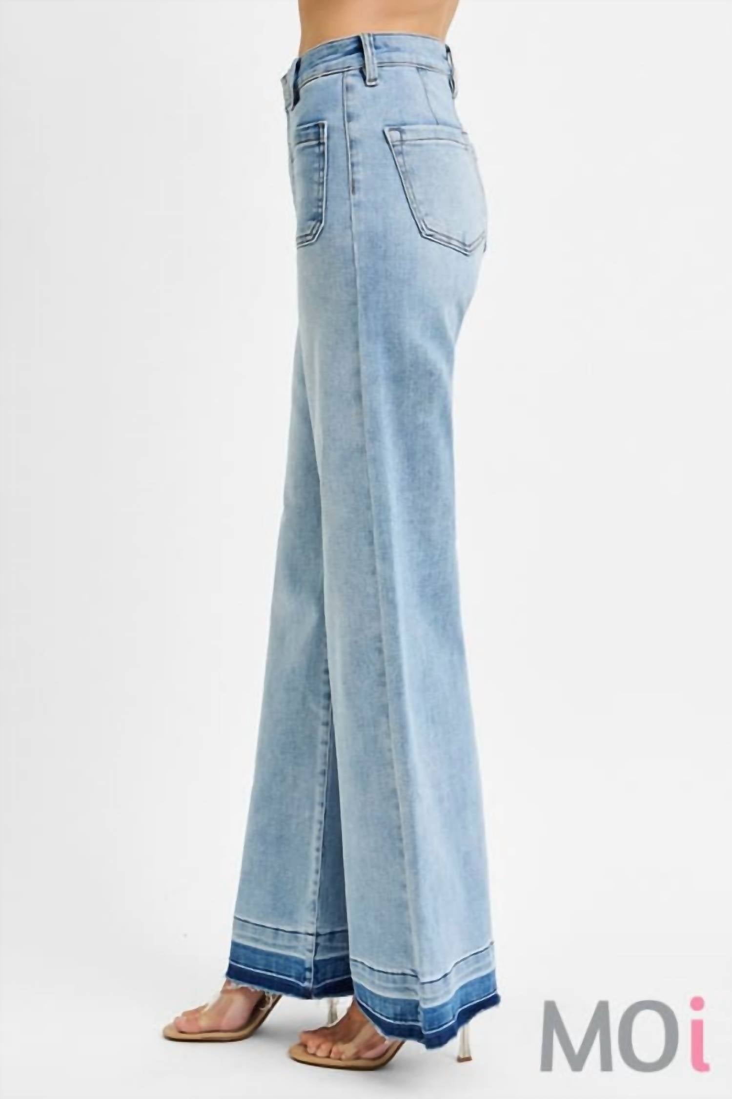 Risen - High Rise Wide Leg Jeans