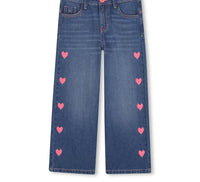 Billieblush - Girls Baggy Denim Pants With Hearts