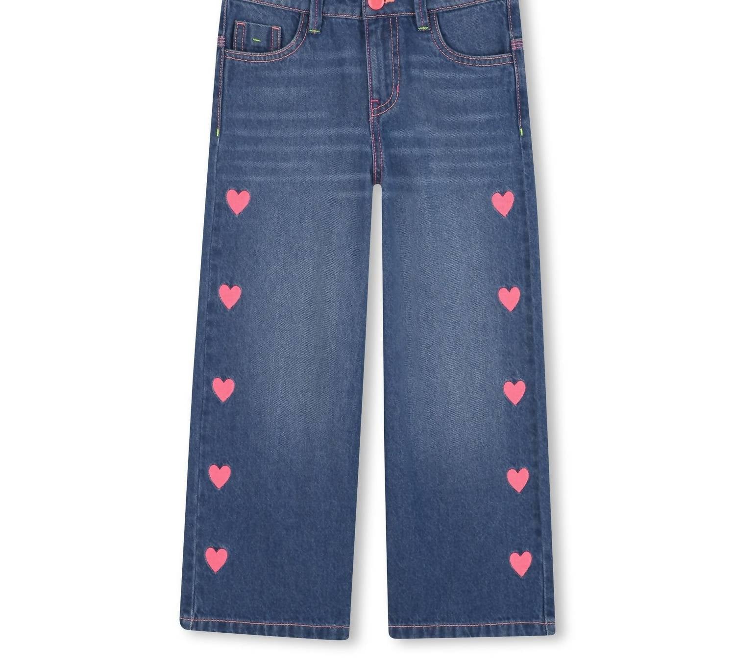 Billieblush - Girls Baggy Denim Pants With Hearts