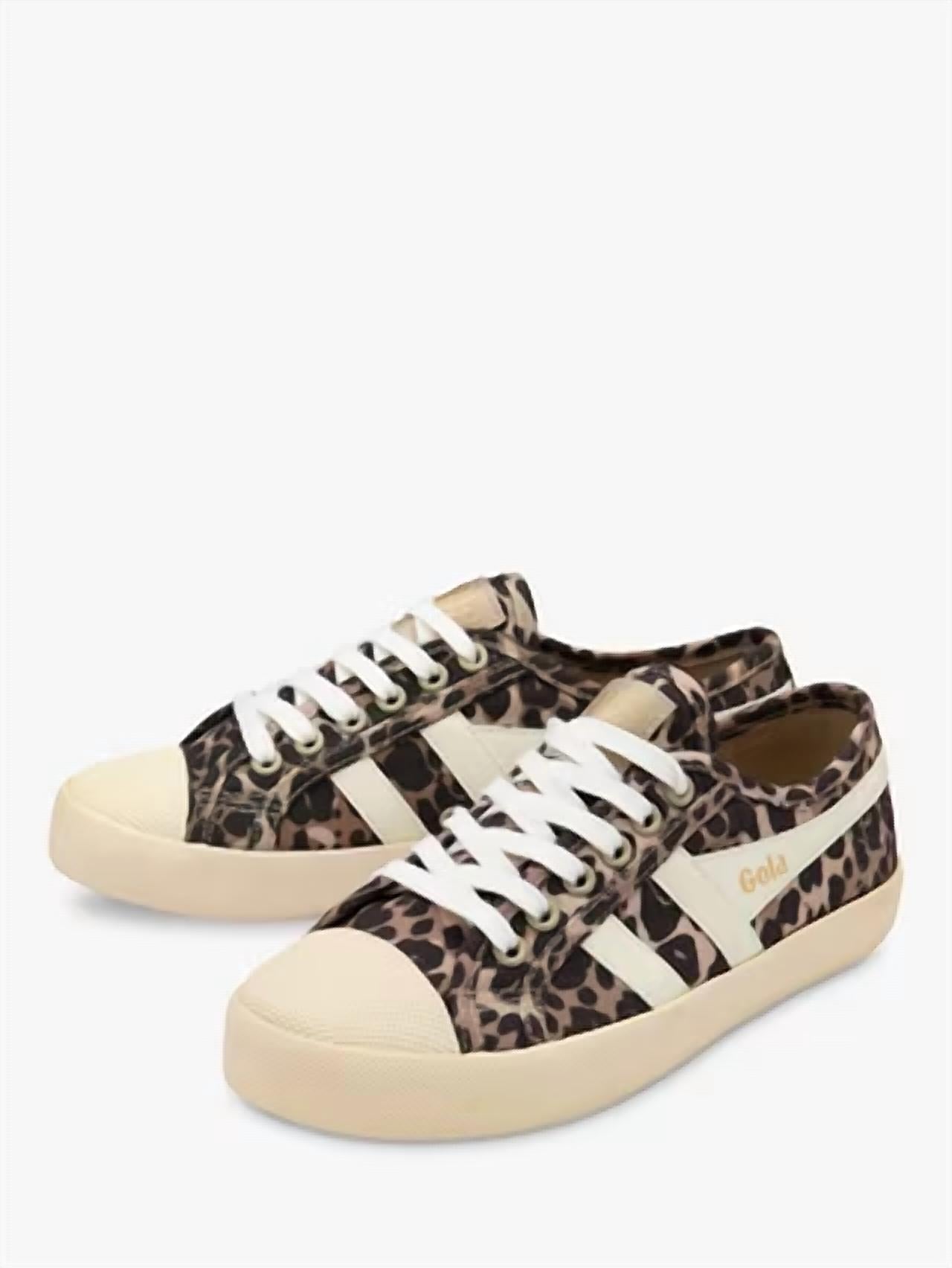 Gola - Women's Classics Coaster Leopard Print Trainers Sneakers