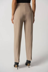 Joseph Ribkoff Classic Straight Pant in latte - women's pants - detail view