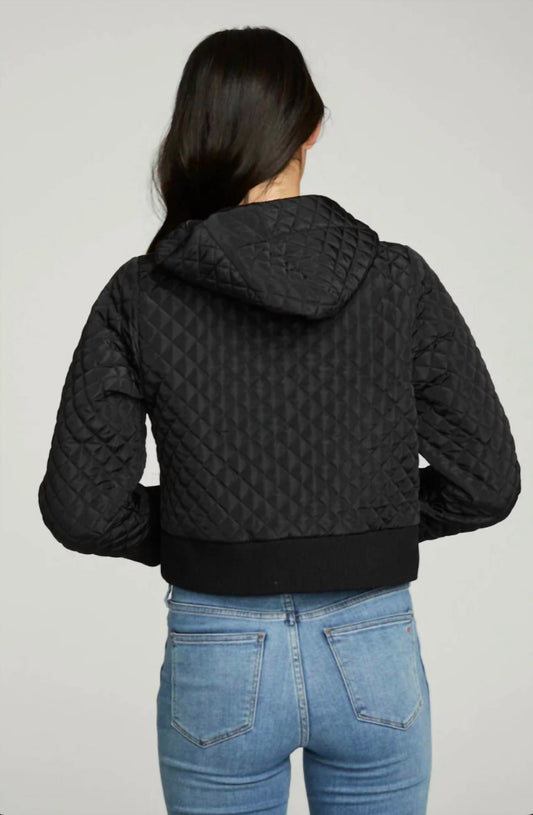 CROPPED HOODED JACKET WITH RIB