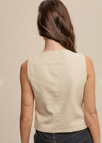 Listicle - Robin Classic Linen Vest