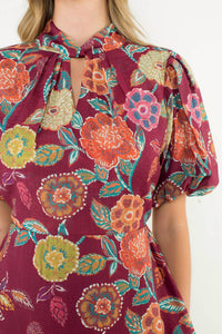 Thml - Puff Sleeve Floral Mini Dress