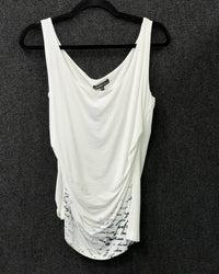Zannza Couture - Women's Ruched Tank Top With Writing
