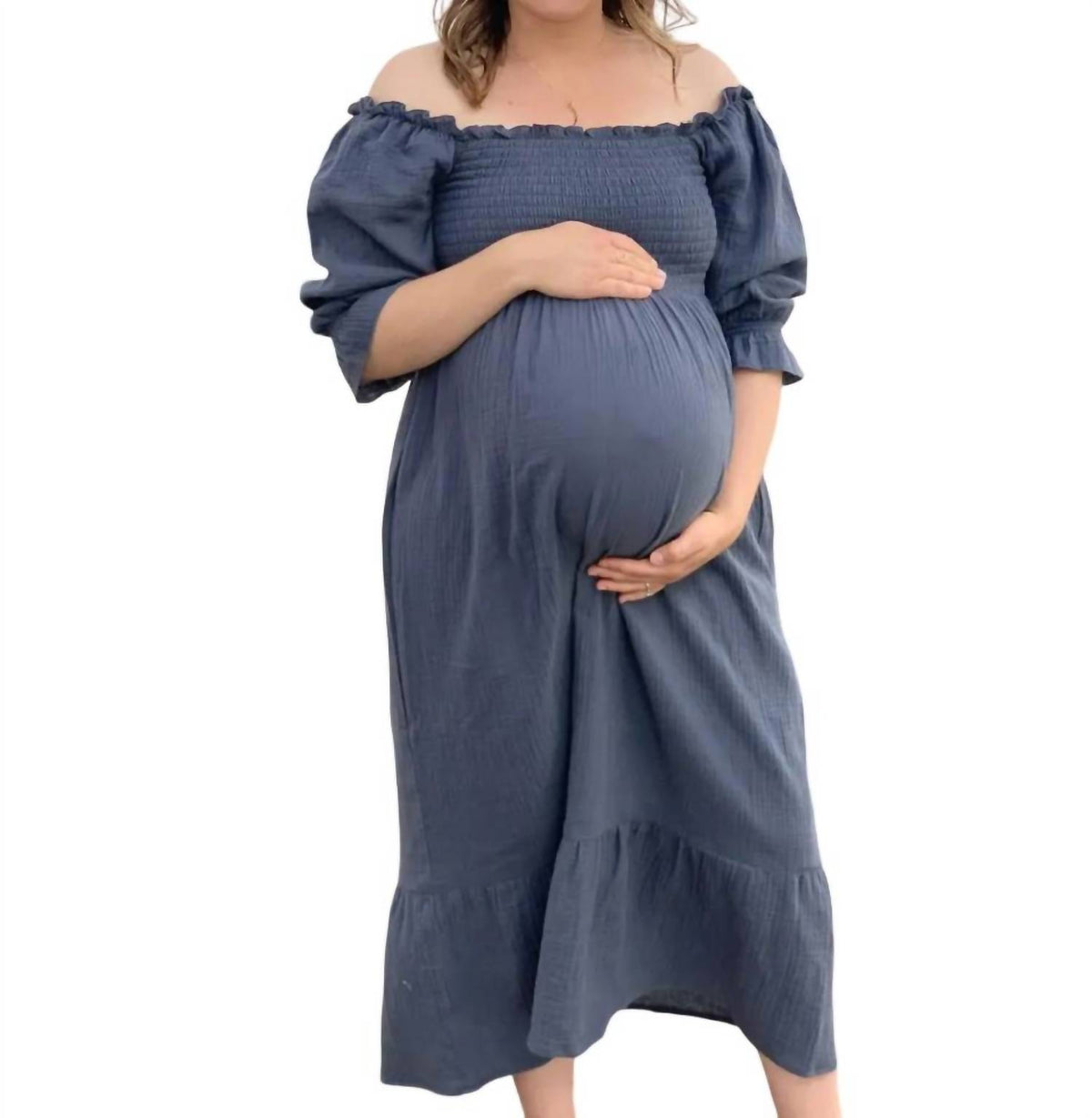 Liv Maternity - Smocked Maternity Dress