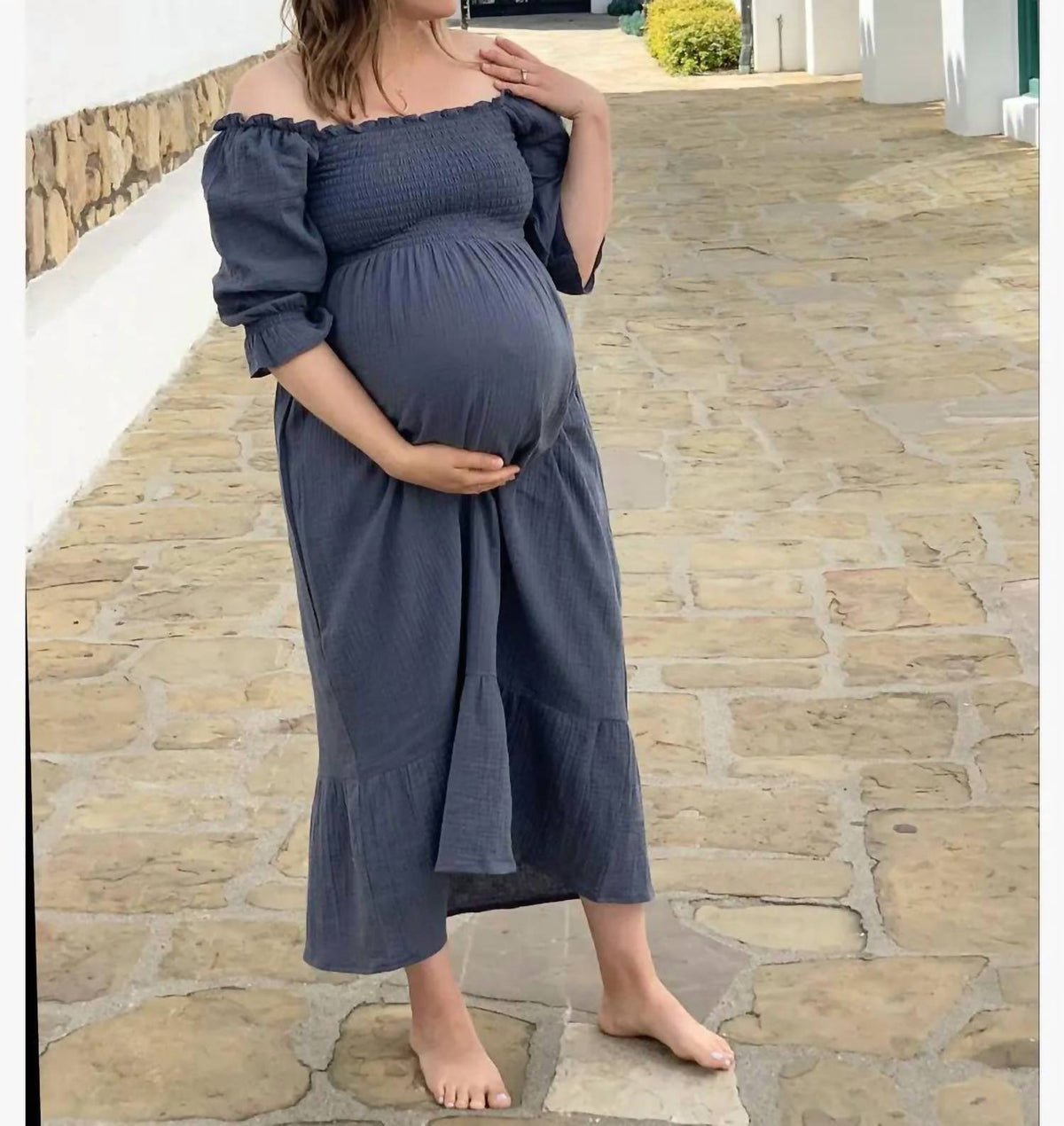 Liv Maternity - Smocked Maternity Dress