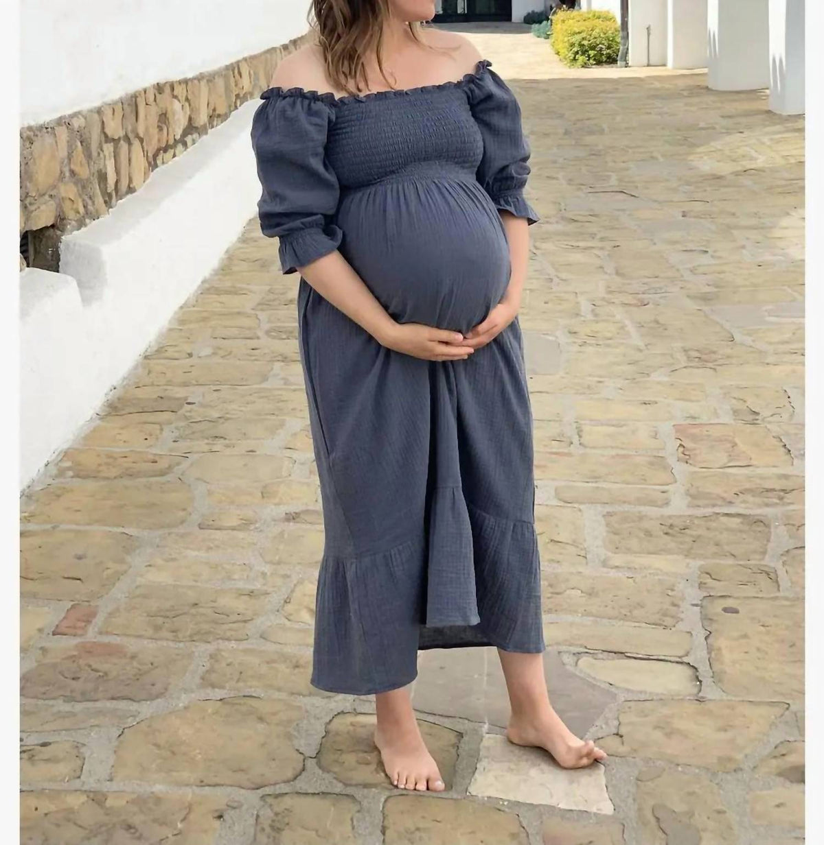 Liv Maternity - Smocked Maternity Dress