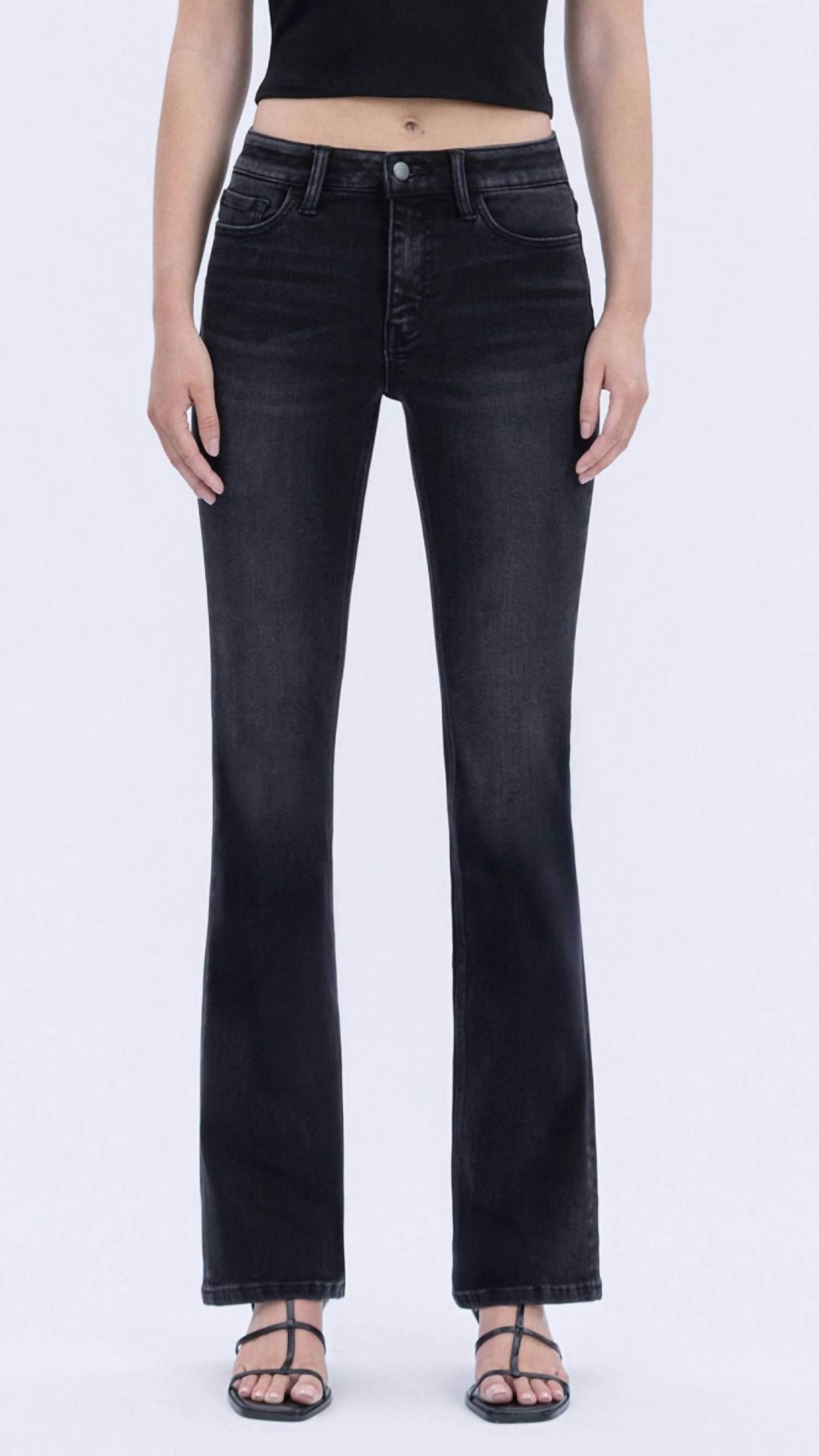Flying Monkey - High Rise Full Length Slim Bootcut Jeans